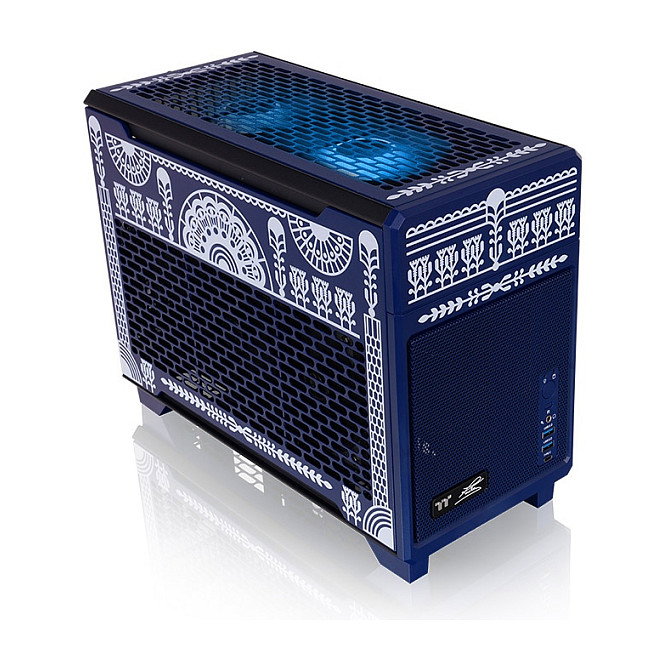 Thermaltake TR100 Koralie Edition Cobalt Blue Mini Tower PC Azul Mini-ITX SPCC Acero