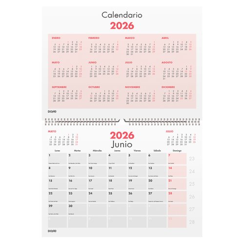 DOHE Calendario de Pared Mensual A3 297x420 DOHE Calendario de Pared Mensual A3 297x420