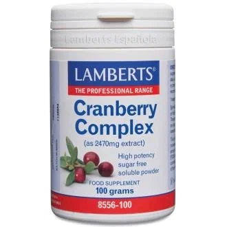 Lamberts Complejo de Arándanos Rojo (Cranberry) en Polvo - 100 Gr - Vitamina C, FOS - Suplemento Urinario Lamberts Complejo de Arándanos Rojo (Cranberry) en Polvo - 100 Gr - Vitamina C, FOS - Suplemento Urinario