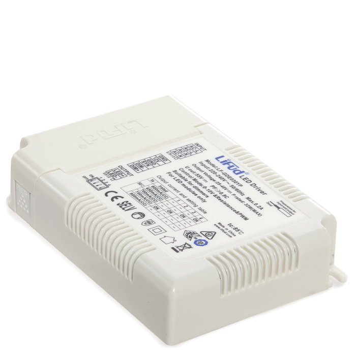 Driver LIFUD 38-42W AC220-240V 3 en 1 DIM (0-10V/PWM/RX) Flicker Free + DIP