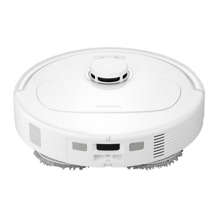 Roborock Qrevo Plus Robot Aspirador y Fregador, Sin Bolsa, Estación Base Autovaciado 2.7L, Navegación LiDAR, 7000Pa, 2 Cepillos, Negro/Blanco, 180 Min, 63 dB