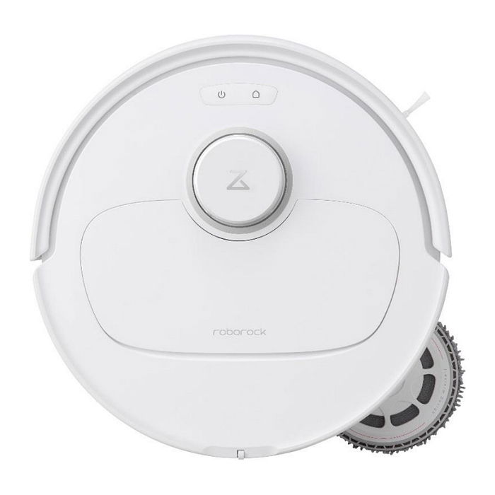 Roborock Qrevo Plus Robot Aspirador y Fregador, Sin Bolsa, Estación Base Autovaciado 2.7L, Navegación LiDAR, 7000Pa, 2 Cepillos, Negro/Blanco, 180 Min, 63 dB