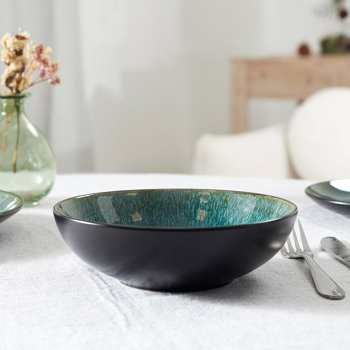 Home Deco Factory Plato Hondo Elia Diámetro 18,5 cm Cerámica