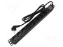 Lanberg Regleta Rack PDU 19 Poladas 1U 16A con 8 tomas PL y 2m, negro