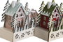 DKD Home Decor Casa Navidad Fantasia Rosa Rojo 9.5 x 19 x 21 cm (2 Unidades) Madera LED