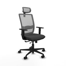 PIQUERAS Y CRESPO Silla de oficina Haches Gris con mecanismo Sincro/Traslack