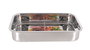 Quttin Bandeja Rectangular con Parrilla, 24 unidades, Acero Inoxidable, Medidas 38 x 27.5 cm (4 Unidades)