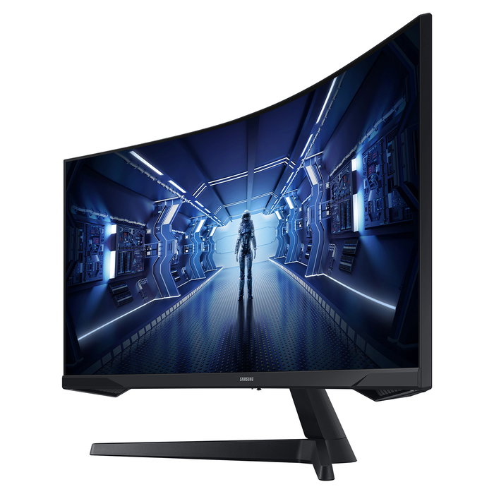 Samsung Monitor Curvo Gaming 34 Pulgadas (86 cm) Odyssey C34G55TWWP, Ultra WQHD (3440x1440), 165 Hz, 1 ms, FreeSync Premium, HDR10, 1000R, 21:9, Negro, con DisplayPort/HDMI