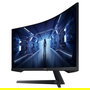 Samsung Monitor Curvo Gaming 34 Pulgadas (86 cm) Odyssey C34G55TWWP, Ultra WQHD (3440x1440), 165 Hz, 1 ms, FreeSync Premium, HDR10, 1000R, 21:9, Negro, con DisplayPort/HDMI