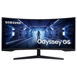 Samsung C34G55TWWP Monitor Curvo Odyssey 34" (86cm) UltraWQHD 3440x1440, 144Hz, 1ms, 21:9, HDMI, DisplayPort, Negro