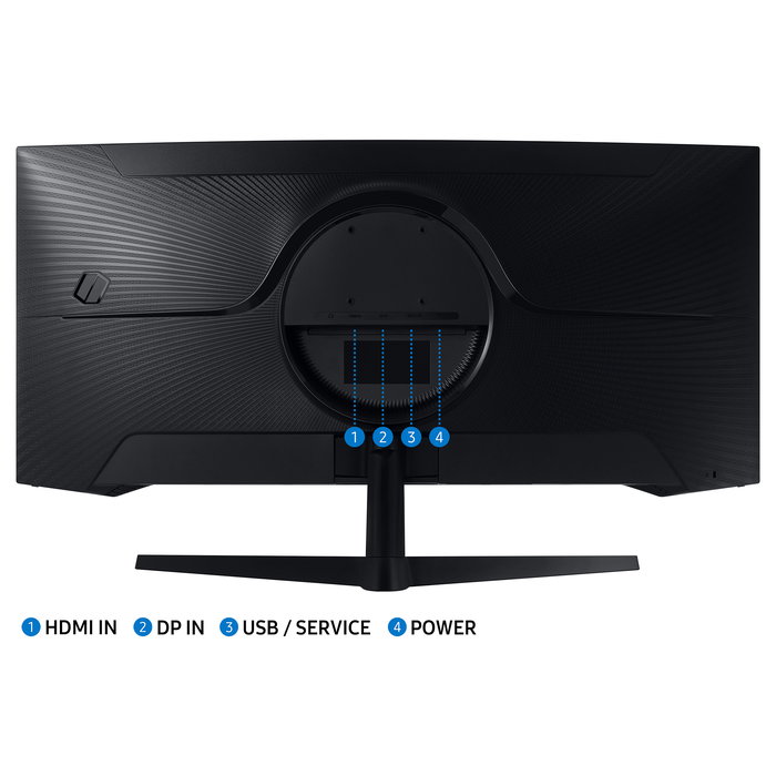 Samsung Monitor Curvo Gaming 34 Pulgadas (86 cm) Odyssey C34G55TWWP, Ultra WQHD (3440x1440), 165 Hz, 1 ms, FreeSync Premium, HDR10, 1000R, 21:9, Negro, con DisplayPort/HDMI