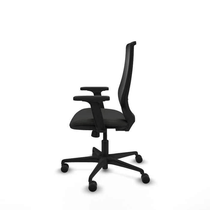 PIQUERAS Y CRESPO Silla de oficina Mardos con mecanismo Sincro y Brazos 2D, Negro