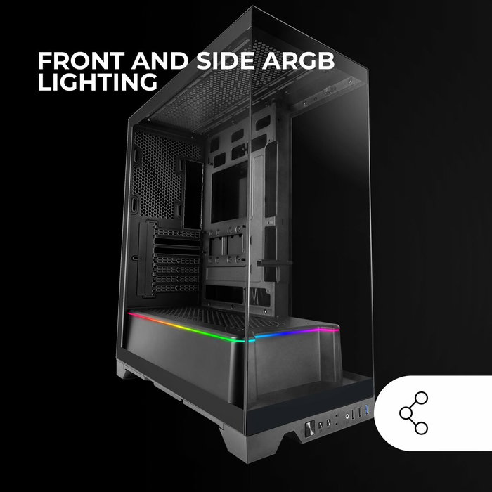Mars Gaming MC-PRISMA Caja Semitorre Negra