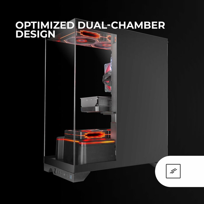 Mars Gaming MC-PRISMA Caja Semitorre Negra