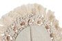 DKD Home Decor Espejo Boho Blanco 1 x 20 x 20 cm Set de 3 Macramé