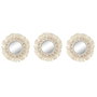 DKD Home Decor Espejo Boho Blanco 1 x 20 x 20 cm Set de 3 Macramé