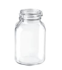 FIDO Tarro de cristal para conservas 1 Litro (1 L) - Cristalería, Botes y Tarros (Set de 6)