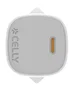 Celly UPTC1USBC45WWH Cargador GaN USB-C 45W Carga Rápida Power Delivery Blanco para Smartphone y Tableta