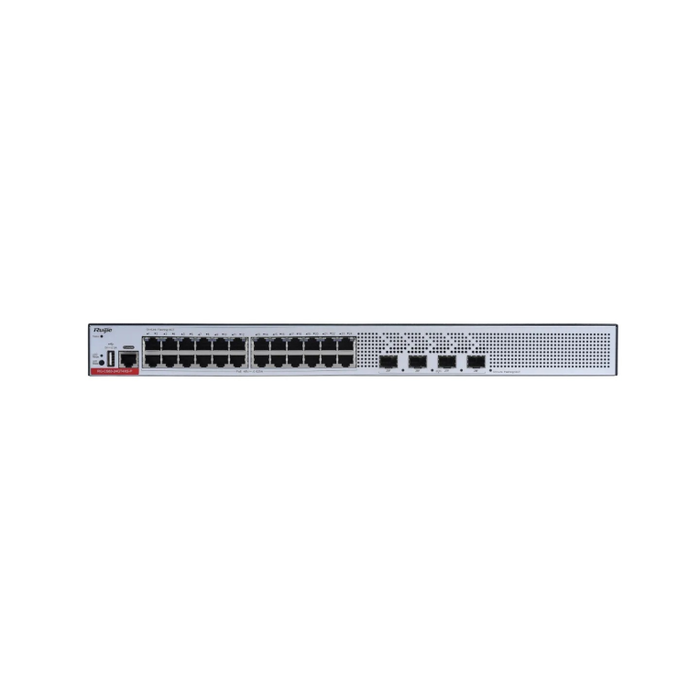 Ruijie Networks Switch de Red Gestionado L3 RG-CS83-24GT4XS-P, 24 Puertos Gigabit PoE, 4 Puertos SFP+, 128 Gbps, Rack 1U Ruijie Networks Switch de Red Gestionado L3 RG-CS83-24GT4XS-P, 24 Puertos Gigabit PoE, 4 Puertos SFP+, 128 Gbps, Rack 1U