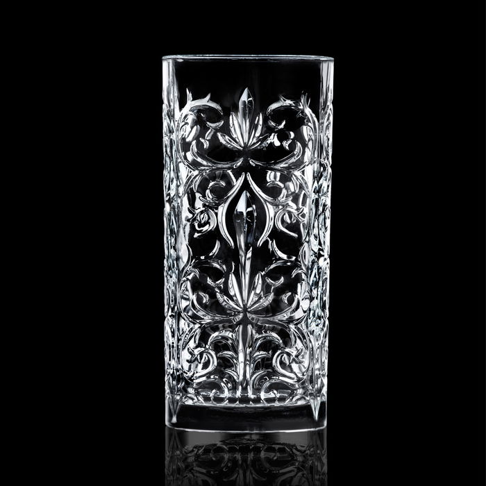 Rcr Cristalleria IT Tattoo Vaso Alto 370 Ml Cristal Ecológico Luxion (6 Unidades)