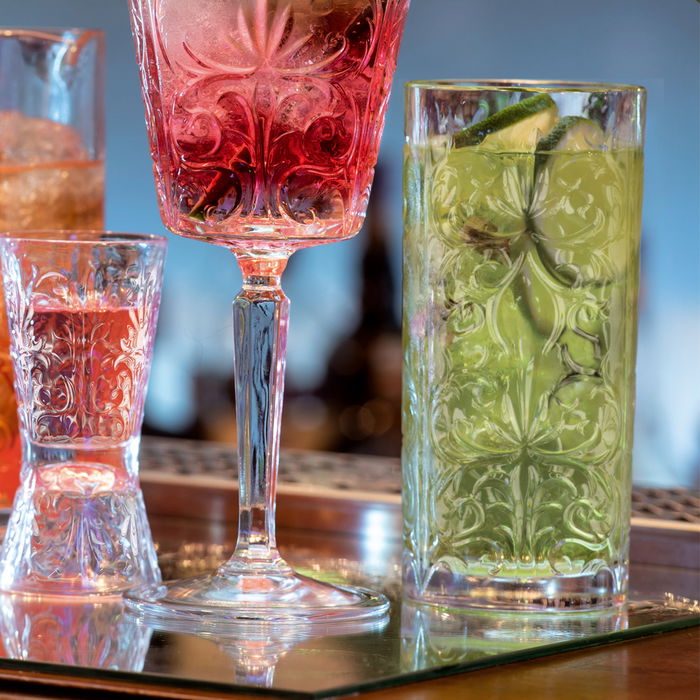 Rcr Cristalleria IT Tattoo Vaso Alto 370 Ml Cristal Ecológico Luxion (6 Unidades)