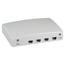 EFB Elektronik FTTH Indoor Anschlussbox para 4 fibras con 4 acopladores