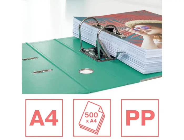 Esselte Archivador de palanca Colour Breeze N 1 Polipropileno DIN A4 Lomo 75 mm Color Verde