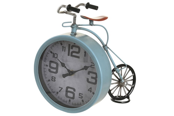 DKD Home Decor Reloj de Sobremesa de Hierro Bicicleta Surtido de 2 Unidades