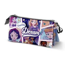 Karactermania Estuche Portatodo Triple Princesas Disney Comic