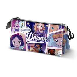Karactermania Estuche Portatodo Triple Princesas Disney Comic 23 x 8 x 11 cm