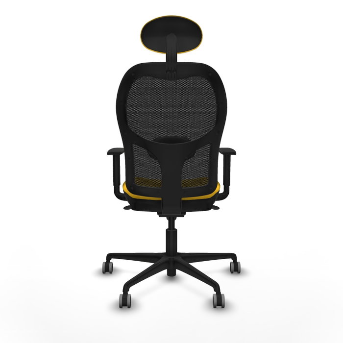 PIQUERAS Y CRESPO Silla de oficina Jorquera con mecanismo sincro, amarillo y negro PIQUERAS Y CRESPO Silla de oficina Jorquera con mecanismo sincro, amarillo y negro