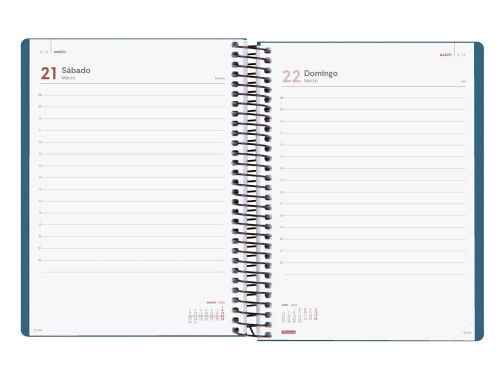 Finocam Agenda 2026 E10 155x212mm 1 Día Página Azul