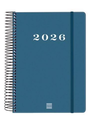 Finocam Agenda 2026 E10 155x212mm 1 Día Página Azul
