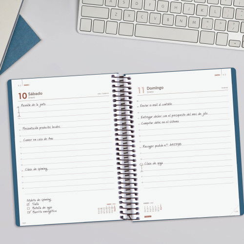 Finocam Agenda 2026 E10 155x212mm 1 Día Página Azul