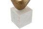 DKD Home Decor Escultura Abstracta de Aluminio y Mármol, Dorado y Blanco