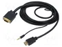 GEMBIRD Cable HDMI 1.4 a VGA con Jack 3,5mm, Full HD 1080p, 3m