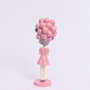 DKD Home Decor Figura Resina Chica Globos Rosa y Malva