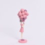 DKD Home Decor Figura Resina Chica Globos Rosa y Malva