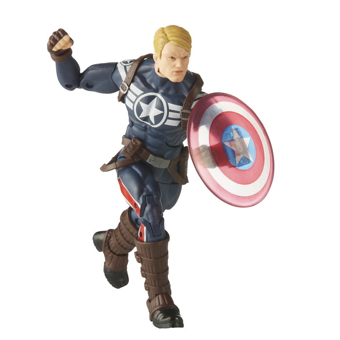 Hasbro Marvel Legends Series Figura Coleccionable Comandante Steve Rogers con Accesorio y Pieza para Construir Figura