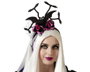 Diadema de Halloween Rosa con Murciélago para Mujer Adulto - Accesorio de Disfraz Vampiresa o Bruja