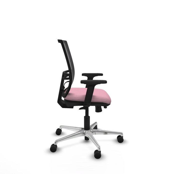 PIQUERAS Y CRESPO Silla de oficina Yunquera Rosa con mecanismo Sincro/Traslack