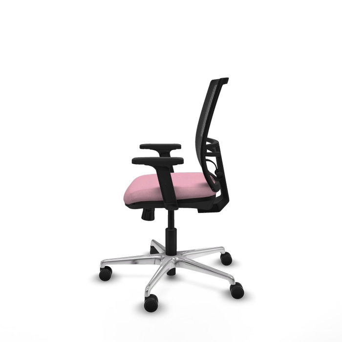 PIQUERAS Y CRESPO Silla de oficina Yunquera Rosa con mecanismo Sincro/Traslack