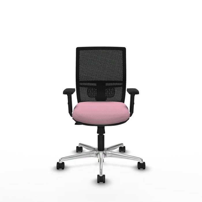 PIQUERAS Y CRESPO Silla de oficina Yunquera Rosa con mecanismo Sincro/Traslack