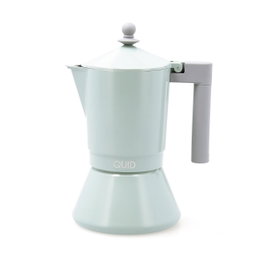 Quid Cafetera de Aluminio Fundido Ozon, 9 Tazas, Verde