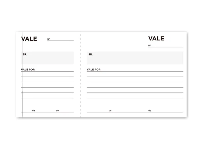 Liderpapel Talonario Vales Tres en Folio 104 Original