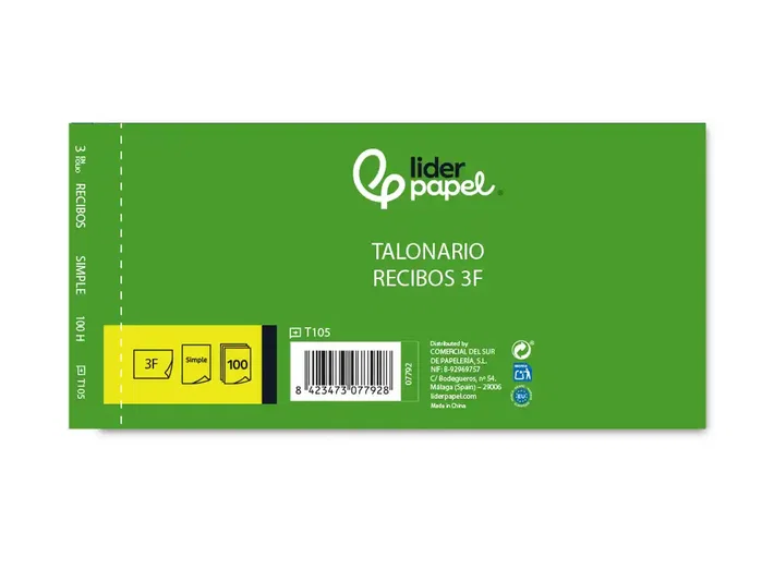 Liderpapel Talonario de vales tres en folio 104
