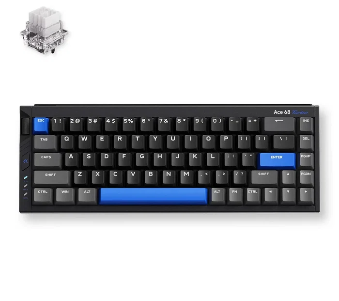 Mchose HW-Ace68 Turbo-5 Teclado Mecánico Inalámbrico 68 Teclas RGB Negro Layout Polaco