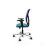 PIQUERAS Y CRESPO Silla de oficina Motilla con mecanismo Sincro, Azul y Turquesa