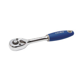 Irimo Llave de Carraca 1/4" Reversible Tipo Pera 105-70-1, 72 Dientes, Ángulo 5°, Mango Bi-Componente