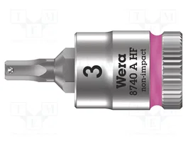 WERA Zyklop Vaso Allen-bit Hex-Plus HEX 3mm 1/4 pulgada Largo 28mm